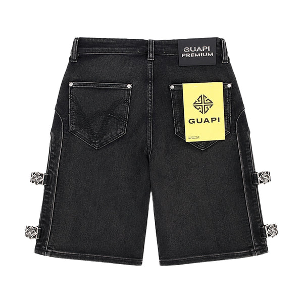 GUAPI / グアピ オブシディアン ブラック クロス バックル ショートパンツ メンズ 601obscrsbuckle