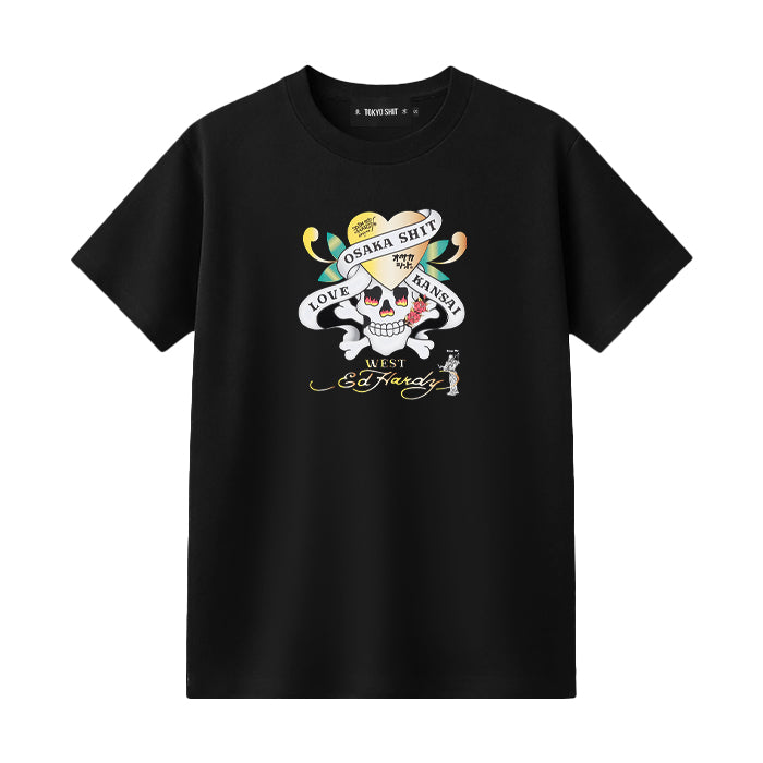 TOKYO SHIT / トウキョウシット オオサカシット ED スケルトン ハート ショートスリーブ Tシャツ 601osedskeleton