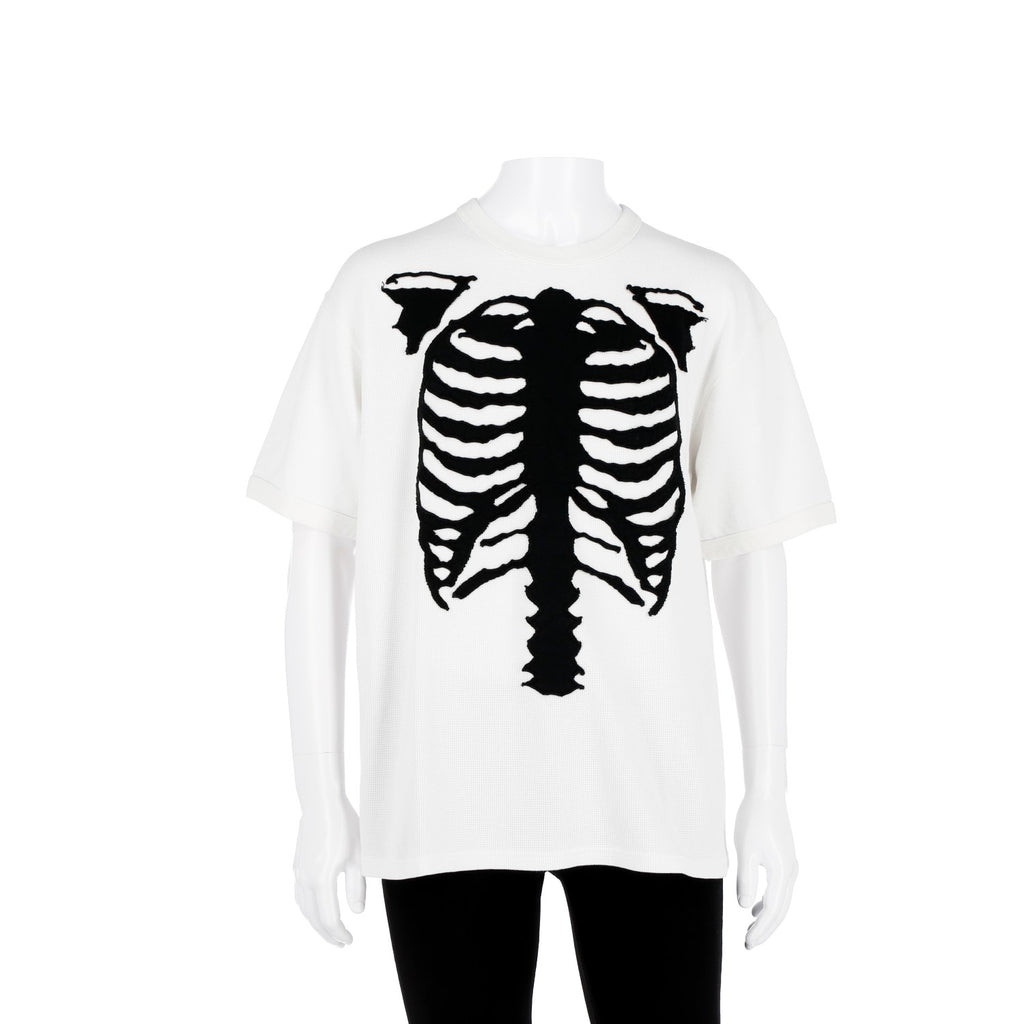 VANSON / バンソン サーマル ブラック ボーン パッチ Tシャツ 601rzv2601