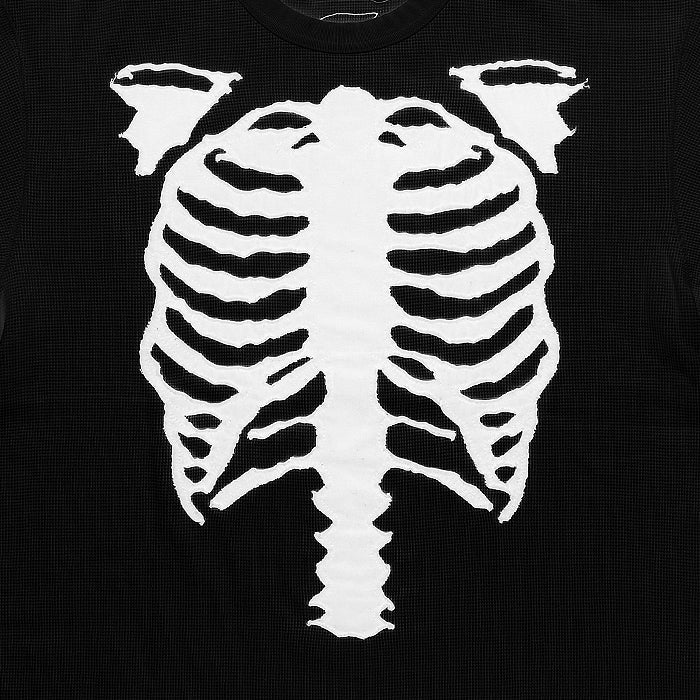 VANSON / バンソン サーマル ブラック ボーン パッチ Tシャツ 601rzv2601