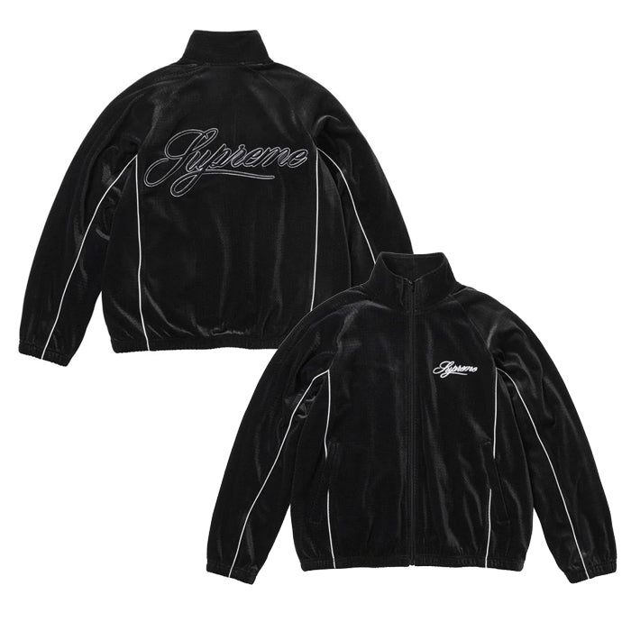 E*P様 Supreme ベロアジャケット Lサイズ ブラック SUPREME / シュプリーム ベロア メッシュ トラック ジャケット SS26J31