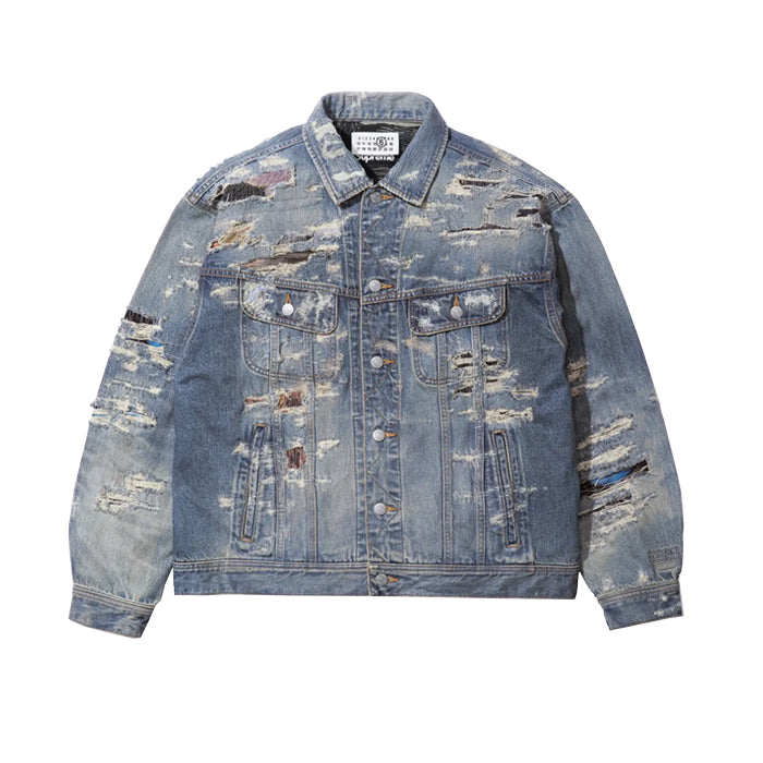 週末セール 2/23まで！！ SUPREME 22fw デニム　ジャケット 新品 22AW SUPREME 2-Tone Paneled Denim Jacket 黒 XL シュプリーム 2