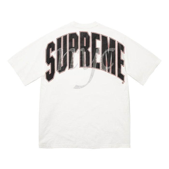 SUPREME / シュプリーム ラインストーン スクリプト S/S トップ T