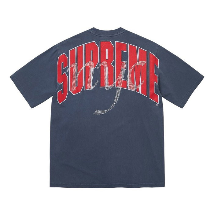 SUPREME / シュプリーム ラインストーン スクリプト S/S トップ T