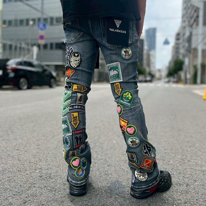 VALABASASバラバサス/スタックドパンツ 32インチ VALABASAS AXIS STACKED JEANS│ヴァラバサス バラバサス アクシス
