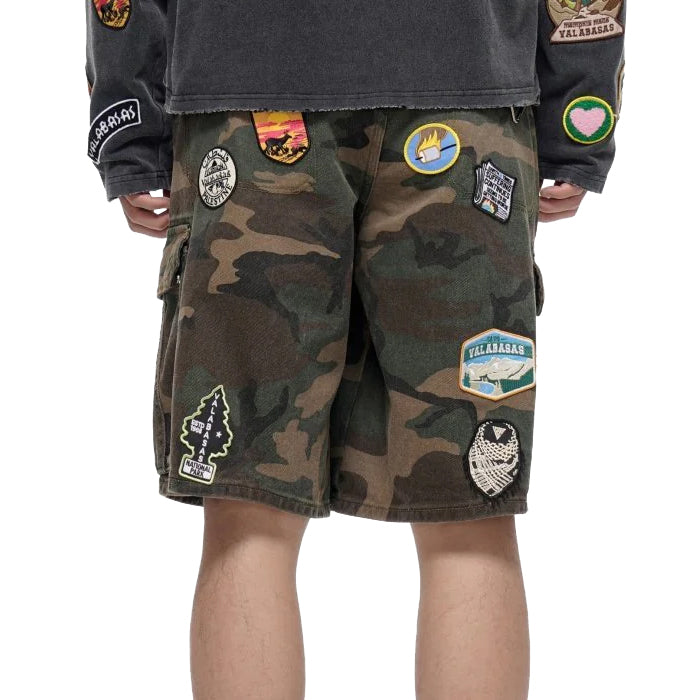 VALABASAS DISTRICT CAMO DENIM SHORTS│ヴァラバサス バラバサス