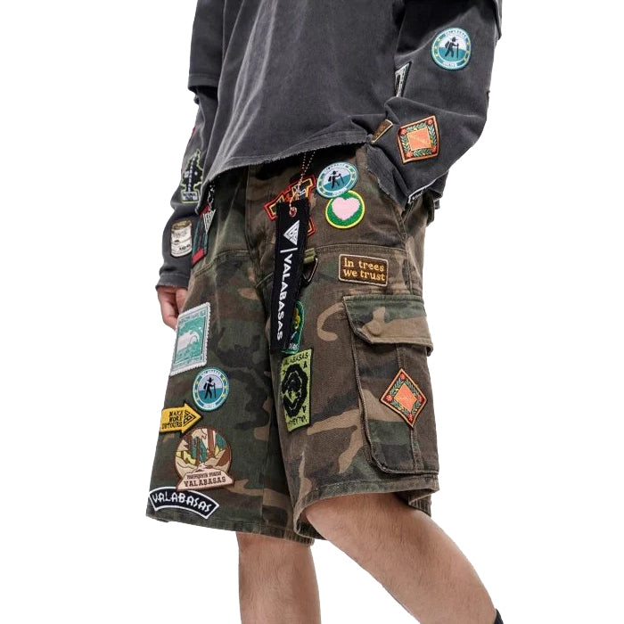 VALABASAS DISTRICT CAMO DENIM SHORTS│ヴァラバサス バラバサス