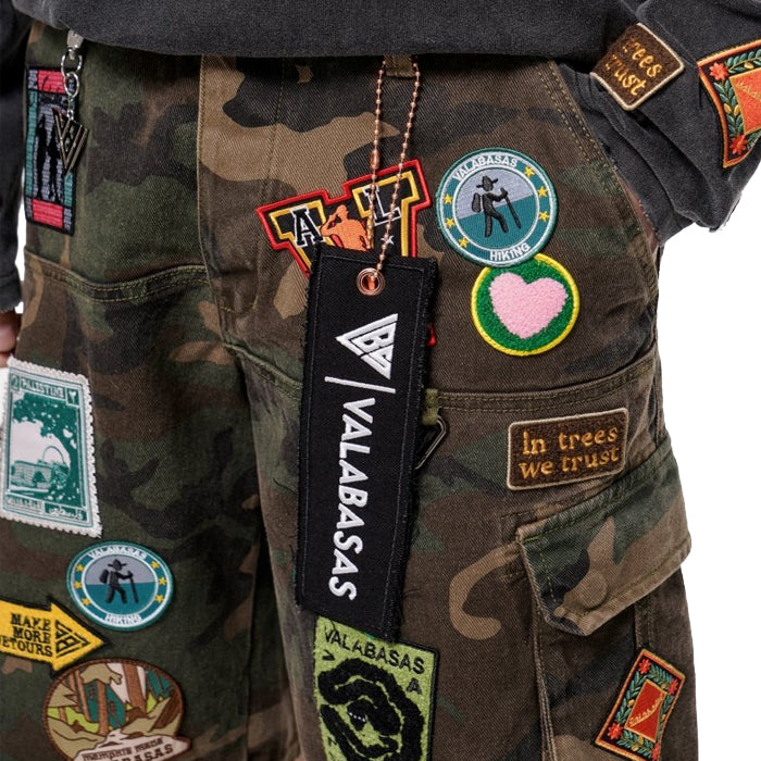 VALABASAS 迷彩カーゴパンツ サイズ30 ラッパー着用 VALABASAS DISTRICT CAMO DENIM SHORTS│ヴァラバサス バラバサス