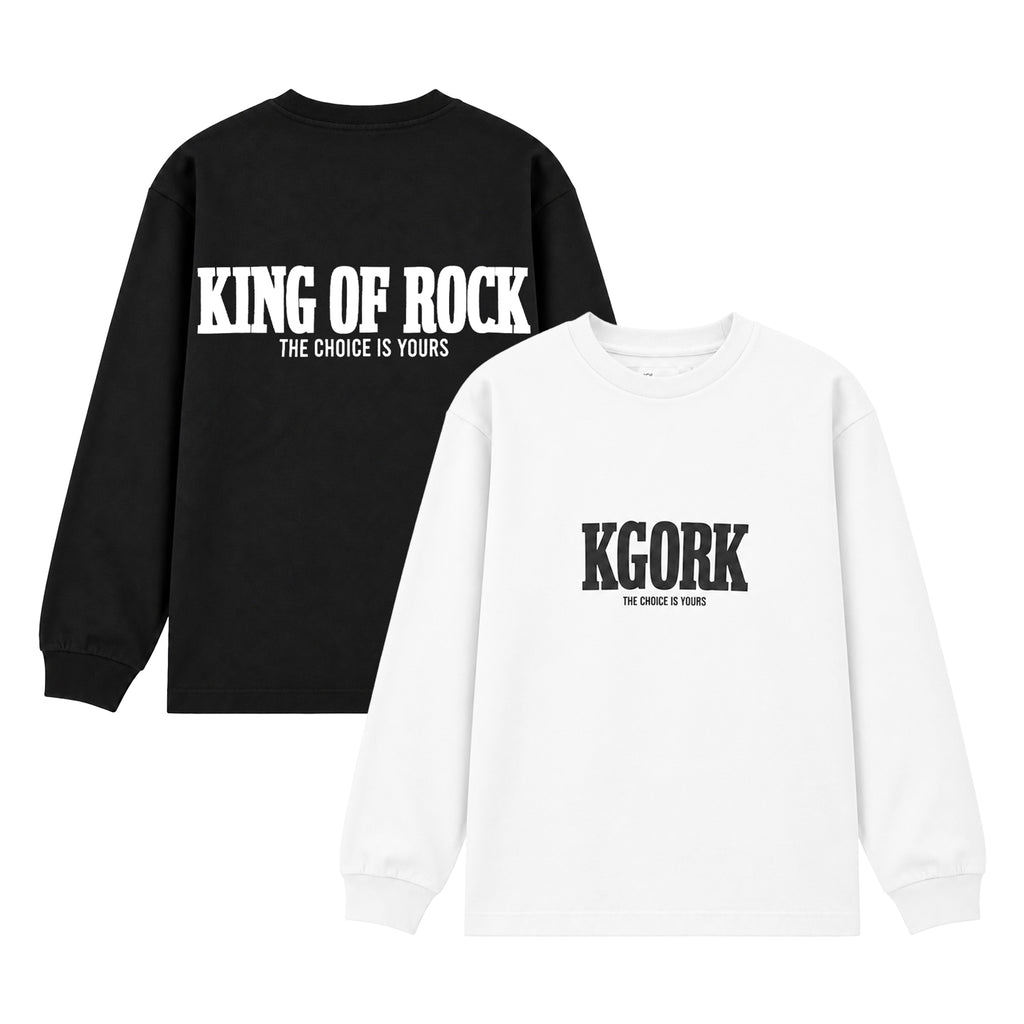 KING OF ROCK / キングオブロック ロゴ ロング スリーブ Tシャツ サコッシュ付き 602korlswithsac
