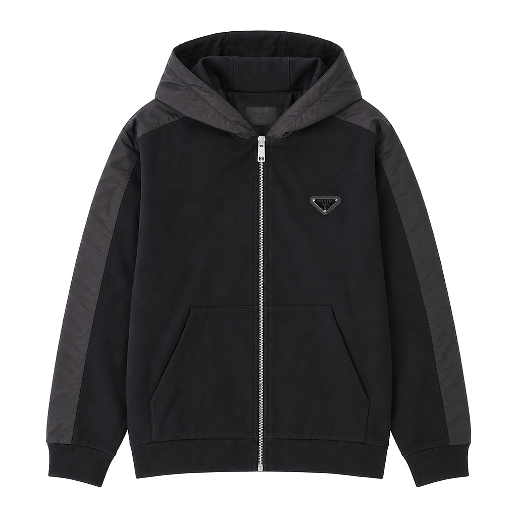 PRADA / プラダ トライアングル パッチ ジップアップ フーディー 602ujl63D