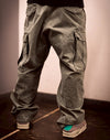 Hidden NY / ヒドゥンニューヨーク ペイント カーゴパンツ オリーブ メンズ 401jdepant