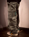Hidden NY / ヒドゥンニューヨーク ペイント カーゴパンツ オリーブ メンズ 401jdepant