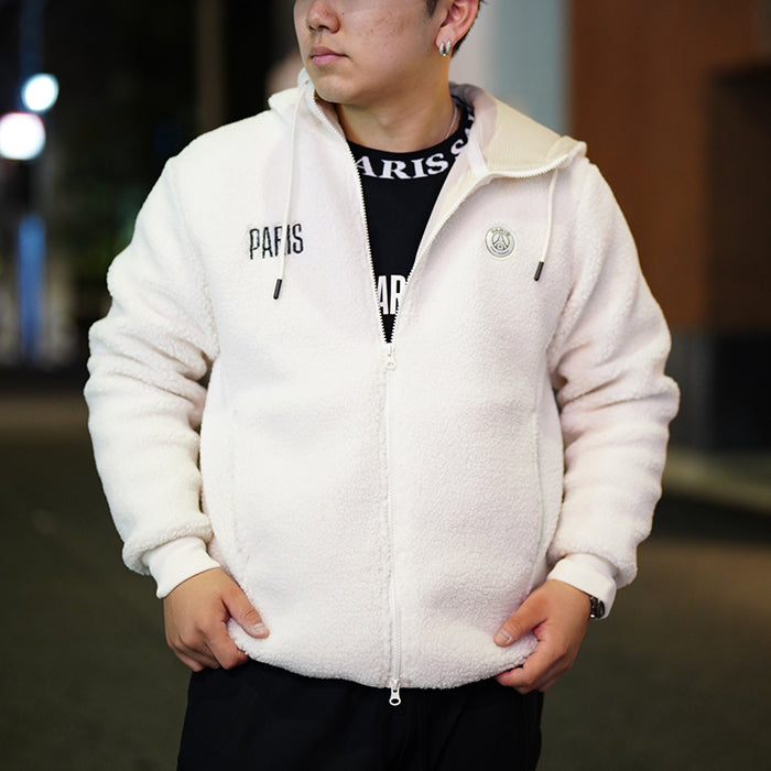 Paris Saint Germain / パリサンジェルマン PSG ロゴ 刺繍 ボア フーディー 502ps2325fw0001