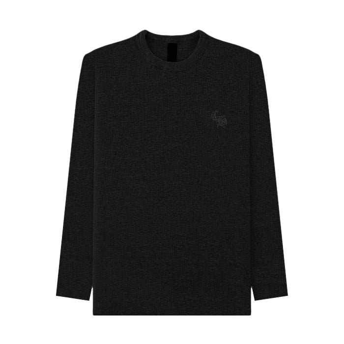 CHROME HEARTS / クロムハーツ レター ワッフル サーマル ロングスリーブ Tシャツ chembroiderytma