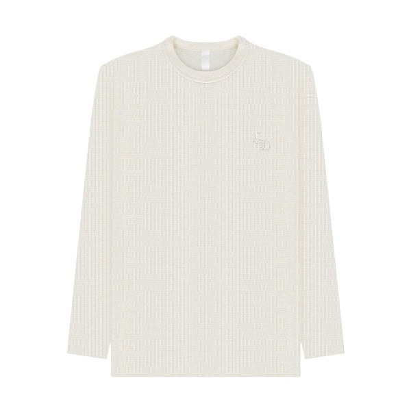 CHROME HEARTS / クロムハーツ レター ワッフル サーマル ロングスリーブ Tシャツ chembroiderytma