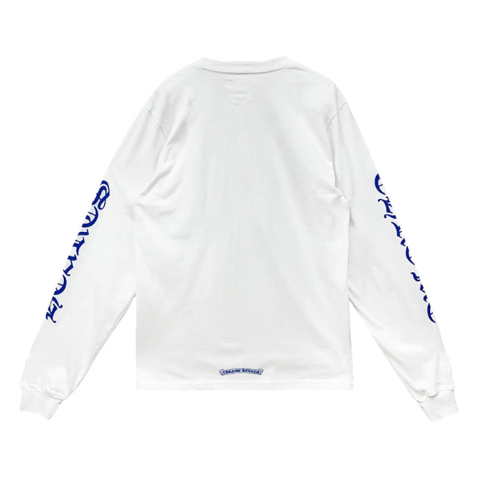 CHROME HEARTS ネックロゴロングスリーブ Tシャツ CHROME HEARTS / クロムハーツ ブルー ネック ロゴ ロング