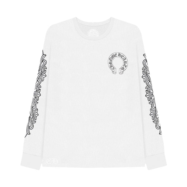 CHROME HEARTS / クロムハーツ ホースシュー フローラル スリーブ ワッフル サーマル シャツ chshuhwaffllt