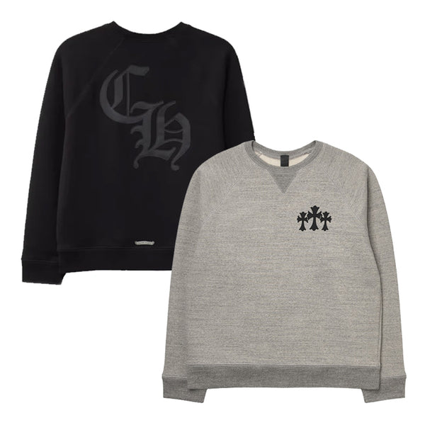 CHROME HEARTS / クロムハーツ トリプル クロス ナイロン CH ロゴ スウェット シャツ chtriplecrstrn