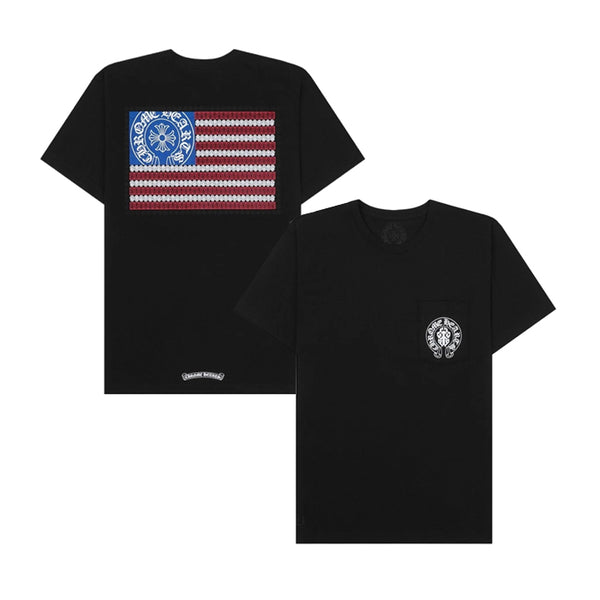 CHROME HEARTS / クロムハーツ アメリカン フラッグ ダガー Tシャツ chusaflag