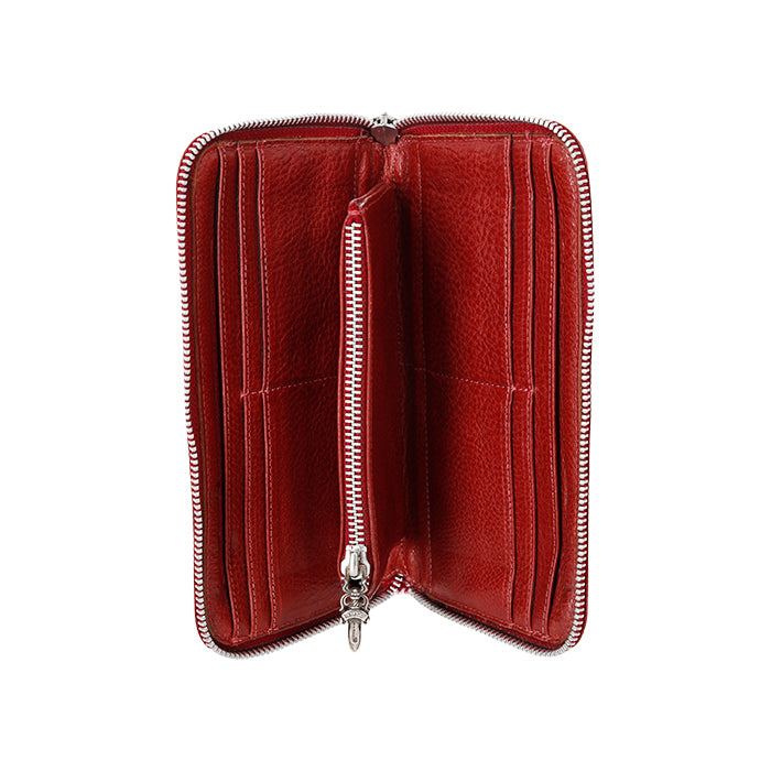 CHROME HEARTS / クロムハーツ REC F ZIP ダブル フレア ラウンドジップ レザー ロングウォレット chwflarezip