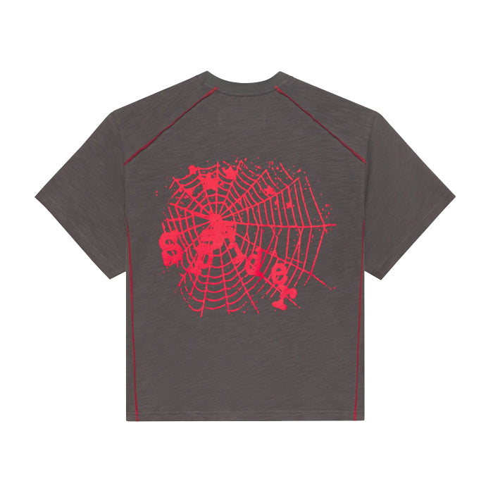 SP5DER / スパイダー コントラスト ステッチ スラブ Tシャツ