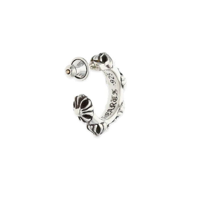 クロムハーツ クロスバンド フープ ピアス SV925 CHROME HEARTS / クロムハーツ クロス バンド フープ ピアス