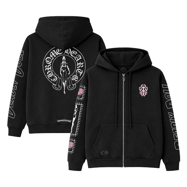 【マイアミ限定モデル】 CHROME HEARTS × DEADLY DOLL / クロムハーツ × デッドリー ドール ジップ アップ フーディー deadlydollzip