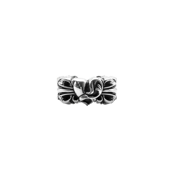 CHROME HEARTS / クロムハーツ ダブル フローラル クロス ハート リング doubleflrheart