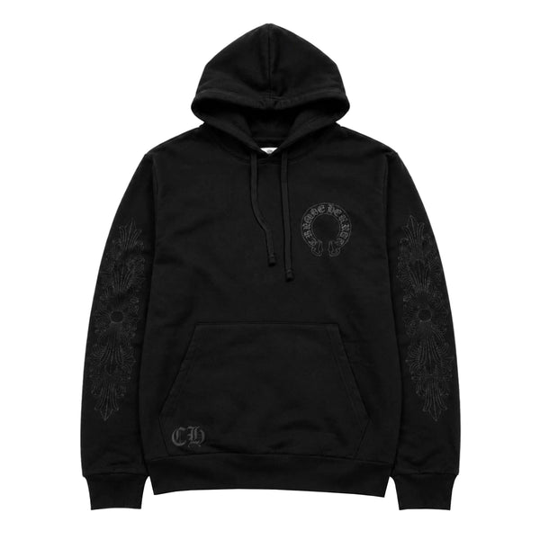 【XS～Sサイズ】 CHROME HEARTS / クロムハーツ オンライン限定 フローラル クロス バック アーチ ロゴ フーディー floralcrsarhlxs
