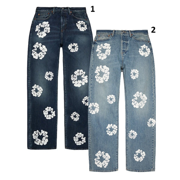 DENIM TEARS / デニムティアーズ バギー コットン リース デニム パンツ fw25bpo1309