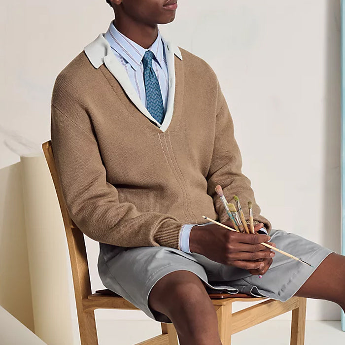 新品 エルメス HERMES ポケットチーフ HERMES / エルメス ポケットチーフ 42cm アップサイド ダウン ネクタイ