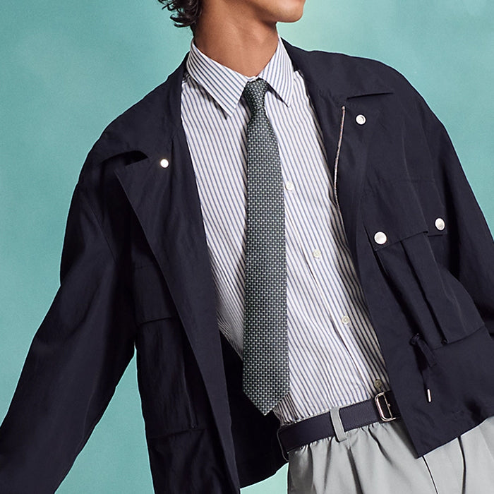 HERMES / エルメス シルク ツイルタイ H ツイスト H006376T h006376t
