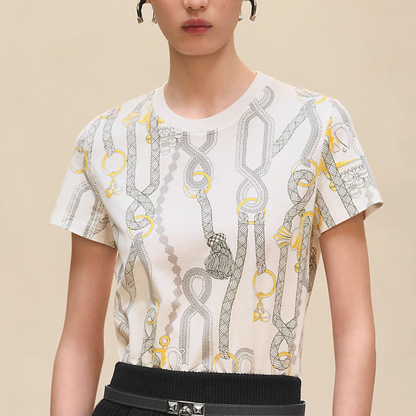 HERMES / エルメス パルフロワ リミックス プリント Tシャツ H5H4628DS9034 h5h4628ds9034