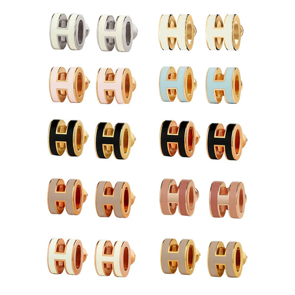 HERMES / エルメス  ミニポップ H ピアス H608002FO h608002fo85