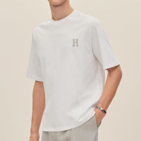 HERMES / エルメス Tシャツ ミニ レザー パッチ アッシュヴァル H657800HA h657800ha
