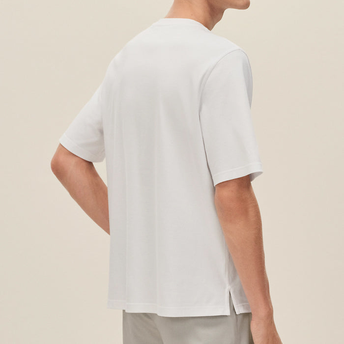 HERMES H'CHEVAL T-SHIRT WITH LEATHER DETAIL│エルメス Tシャツ