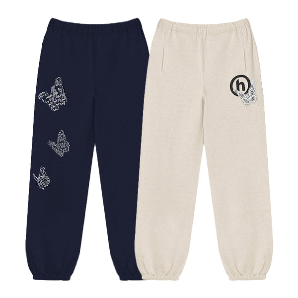 HIDDEN NY × NEEDLES / ヒドゥン ニューヨーク × ニードルズ スウェット パンツ hlogopixelbutpt