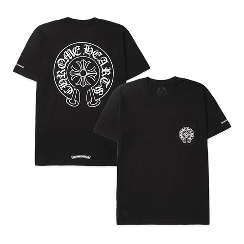 CHROME HEARTS / クロムハーツ シューホース ロゴ ポケット Tシャツ horseshoelogobk
