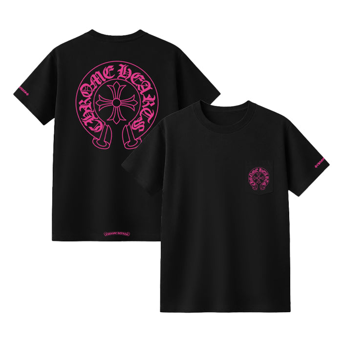 CHROME HEARTS / クロムハーツ CH ピンク シューホース Tシャツ