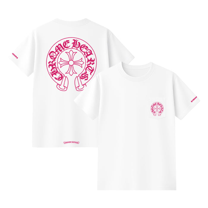 CHROME HEARTS / クロムハーツ CH ピンク シューホース Tシャツ