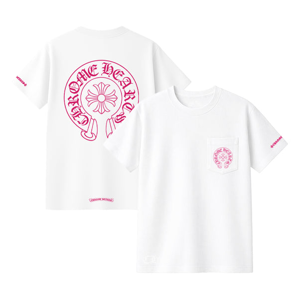 CHROME HEARTS / クロムハーツ ピンク シューホース Tシャツ hshoopklogoteei