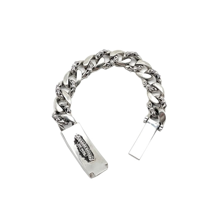 CHROME HEARTS / クロムハーツ フローラルクロス IDブレスレット