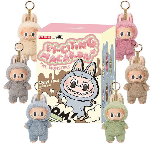 LABUBU / ラブブ ザ モンスター エキサイティング マカロン プラッシュ ぬいぐるみ ペンダント 1ピース labubumacaron
