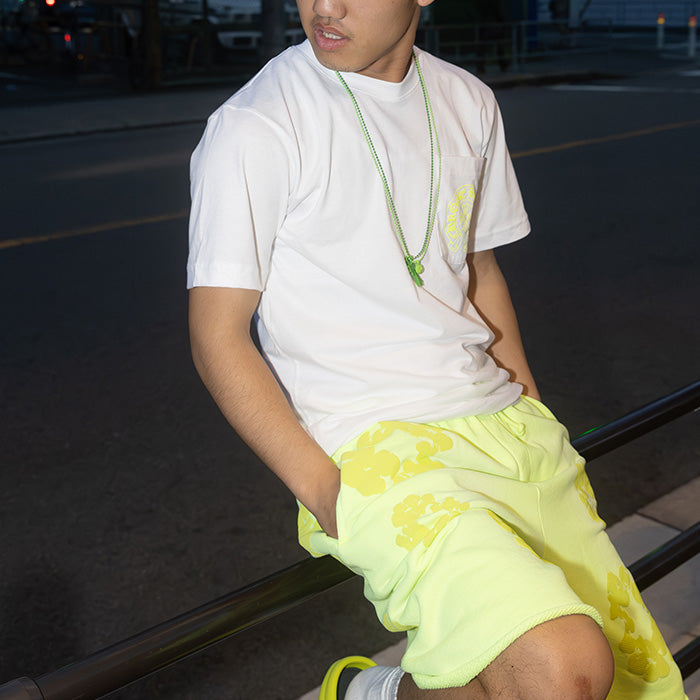 CHROME HEARTS / クロムハーツ ネオン イエロー シューホース Tシャツ neonyellowhore