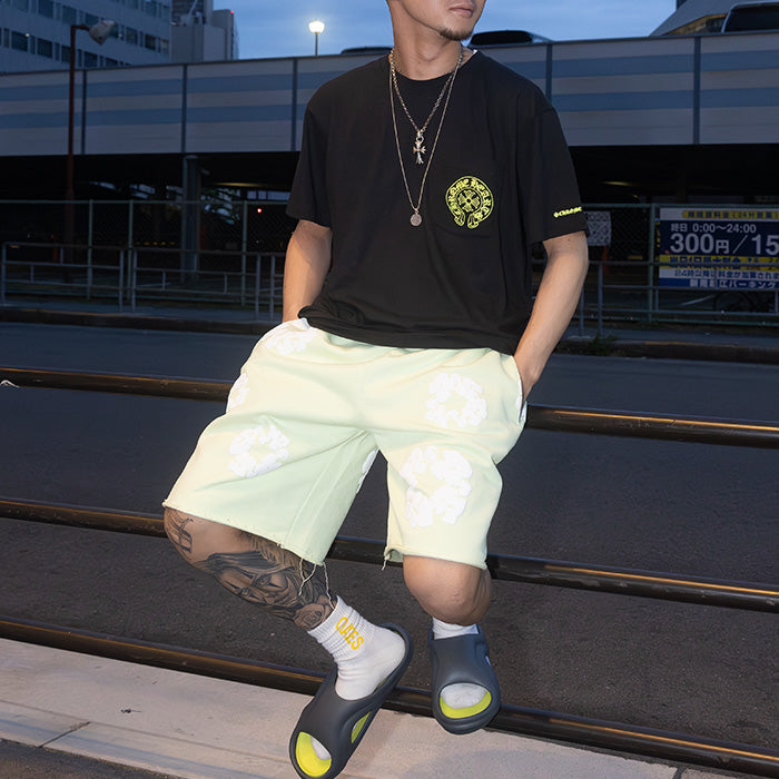 CHROME HEARTS / クロムハーツ ネオン イエロー シューホース Tシャツ neonyellowhore