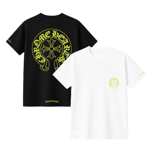 CHROME HEARTS / クロムハーツ ネオン イエロー シューホース Tシャツ neonyellowhore