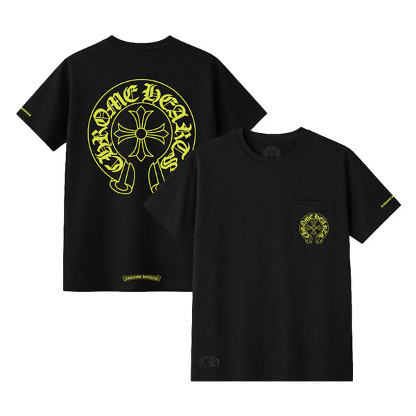 CHROME HEARTS / クロムハーツ ネオン イエロー シューホース Tシャツ Mサイズ neonyellowhorem