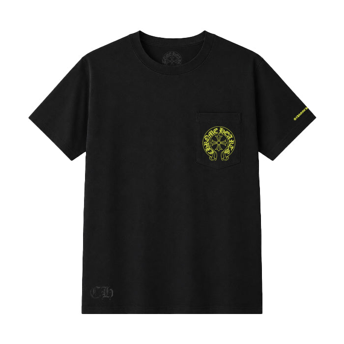 CHROME HEARTS / クロムハーツ ネオン イエロー シューホース Tシャツ neonyellowhore