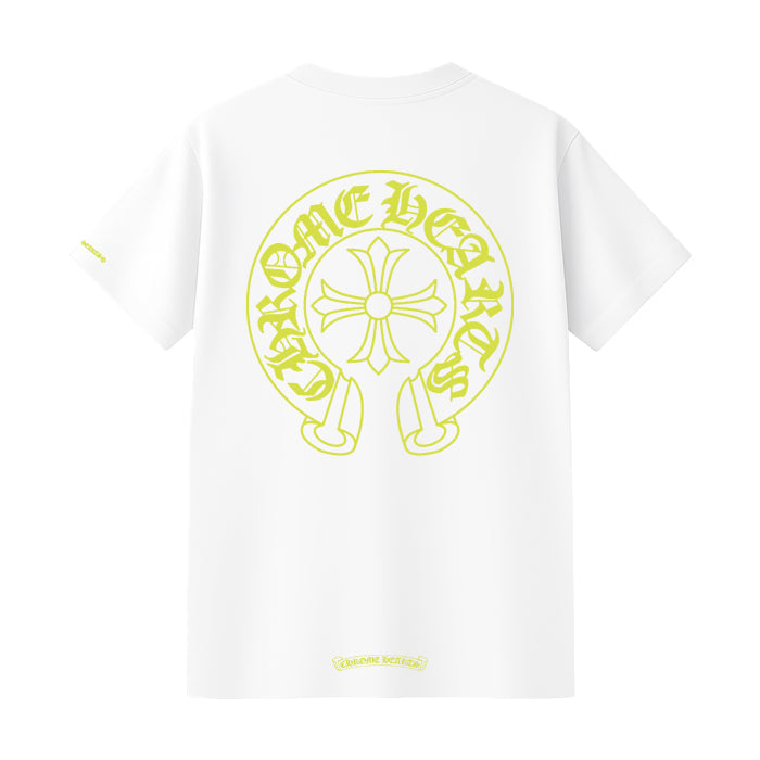 CHROME HEARTS / クロムハーツ ネオン イエロー シューホース Tシャツ neonyellowhore
