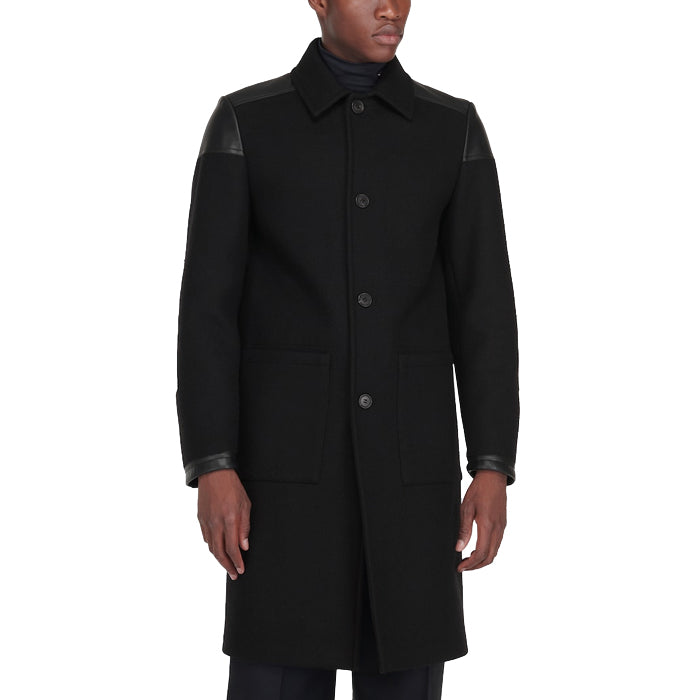 PRADAプラダ メルトンウールフードコート ブラックに近いネイビー PRADAプラダ メルトンウールフードコート ブラックに近い